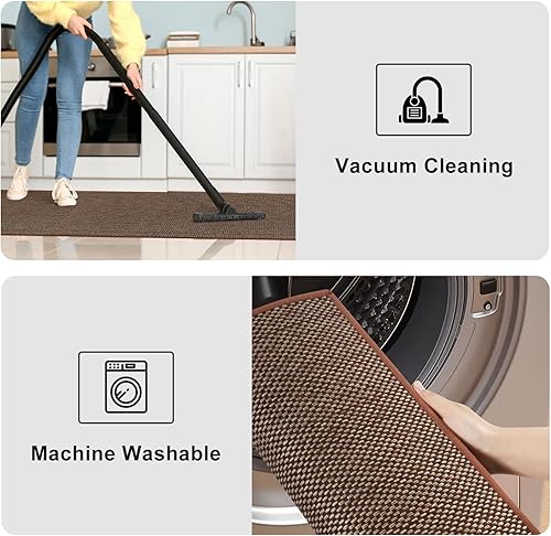 Miniatura 6 de KIMODE Alfombras de cocina de 20 x 70 pulgadas, antideslizantes, lavables, para suelo de cocina, tapetes de cocina grises absorbentes para piso,