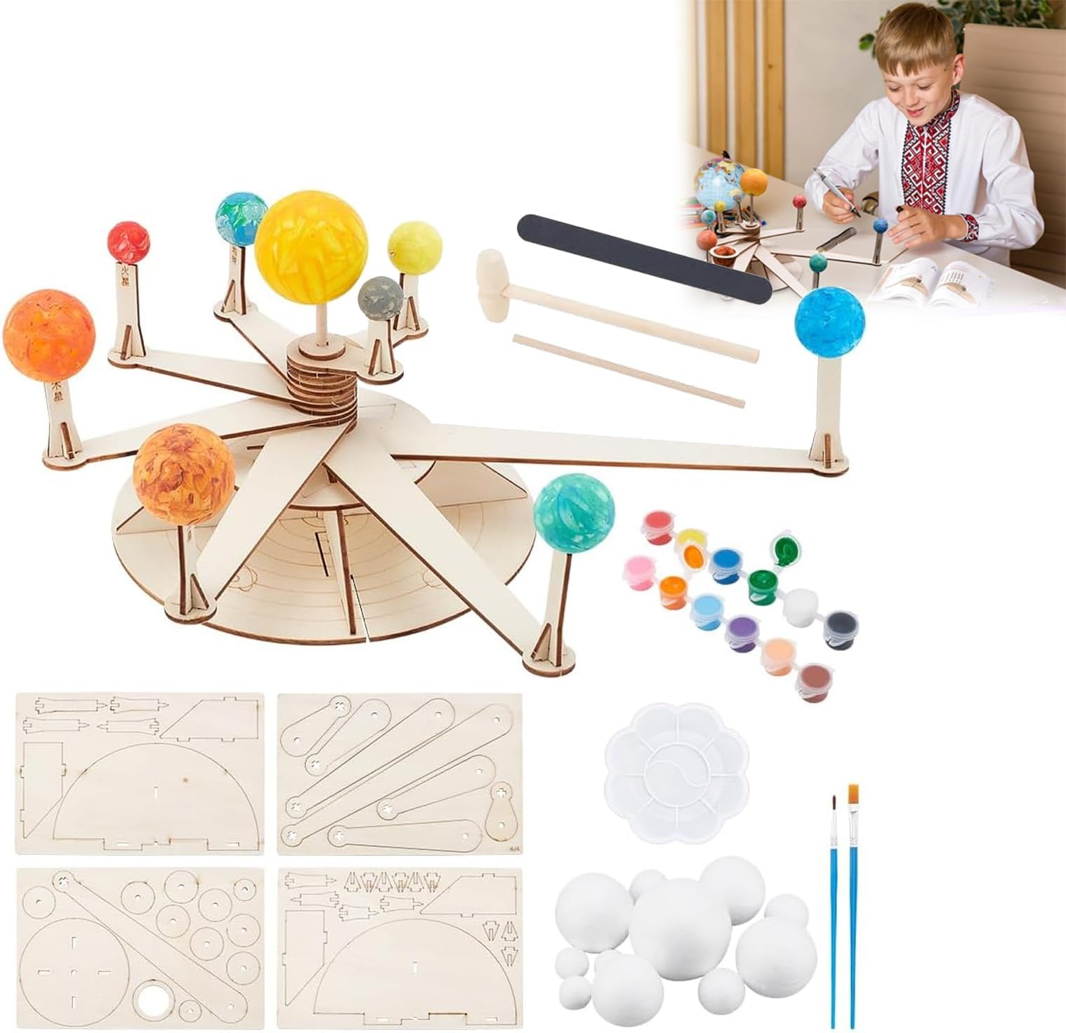 Azonee Solar System for Kids Toys National Geographic Movable Solar ...