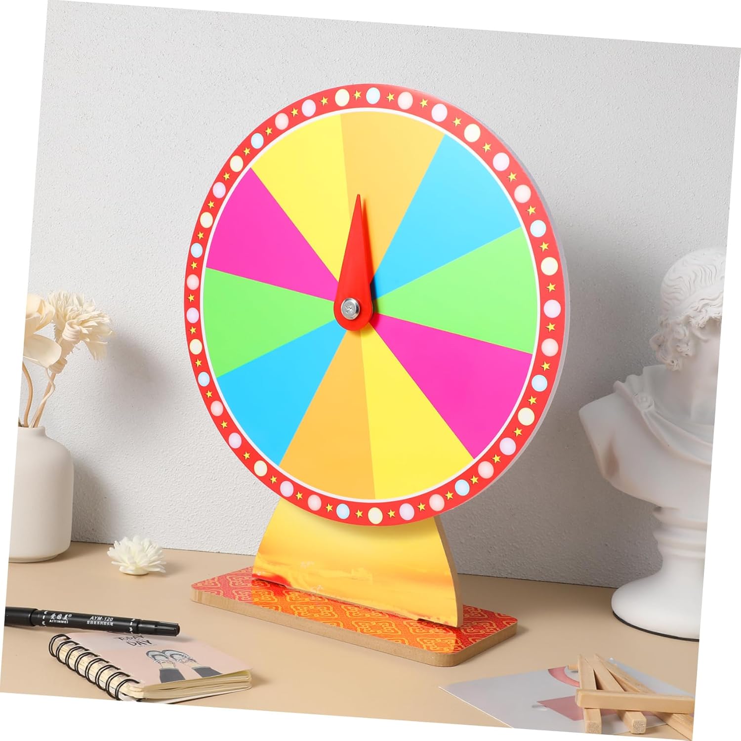 LIFKOME Portable Roulette Wheel Wheel Stand Fortune Game for Adults Party Prop Carnival Game