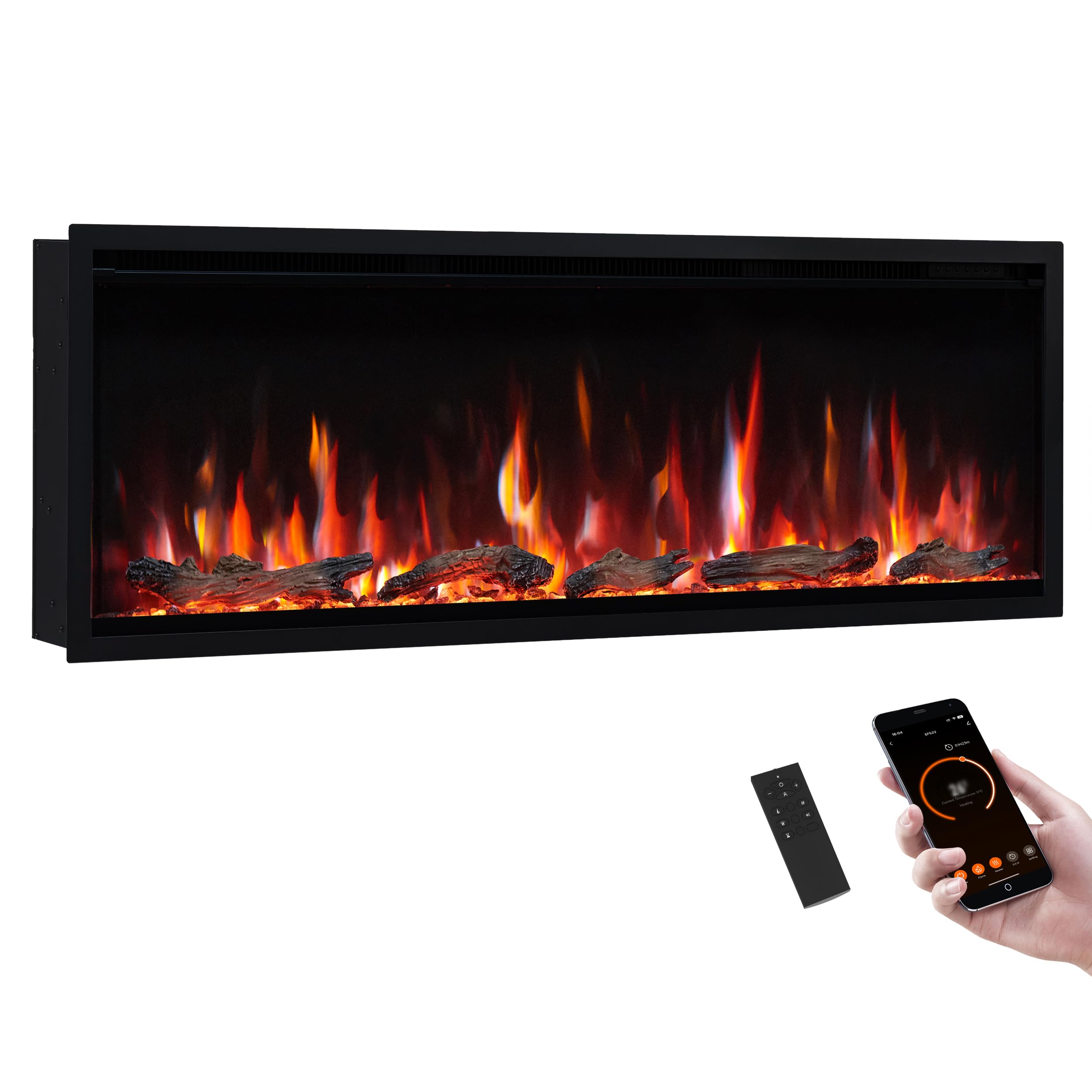 Amazon.com: PuraFlame Herman 50 Inch Smart Linear Electric