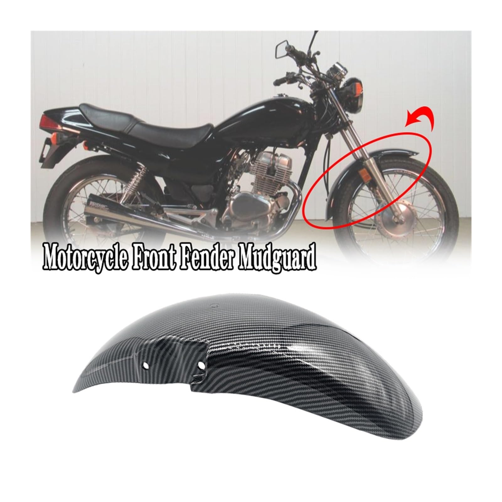 Copri Parafango Per CB250 Per JADE Per VTR250 Per CB-1 Per CB400 1992-1998 Moto Parafango Anteriore Fibra Carbonio Paraspruzzi