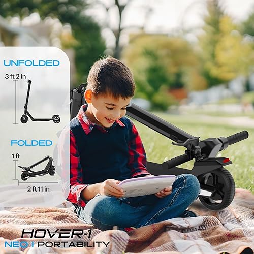 Miniatura 5 de Hover-1 Neo Family Foldable Electric Scooter with 300W250W200W Rated Brushless Motor, 161412 mph Max Speed, 8.5"6.5 Wheels, 107 Mile Range Commuting