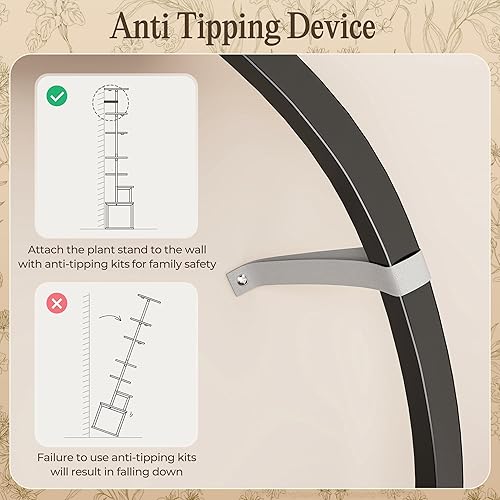Miniatura 8 de PRAISUN Soporte para plantas de 51 pulgadas con luces de crecimiento, estante de plantas de interior de 8 niveles con soporte para flores más