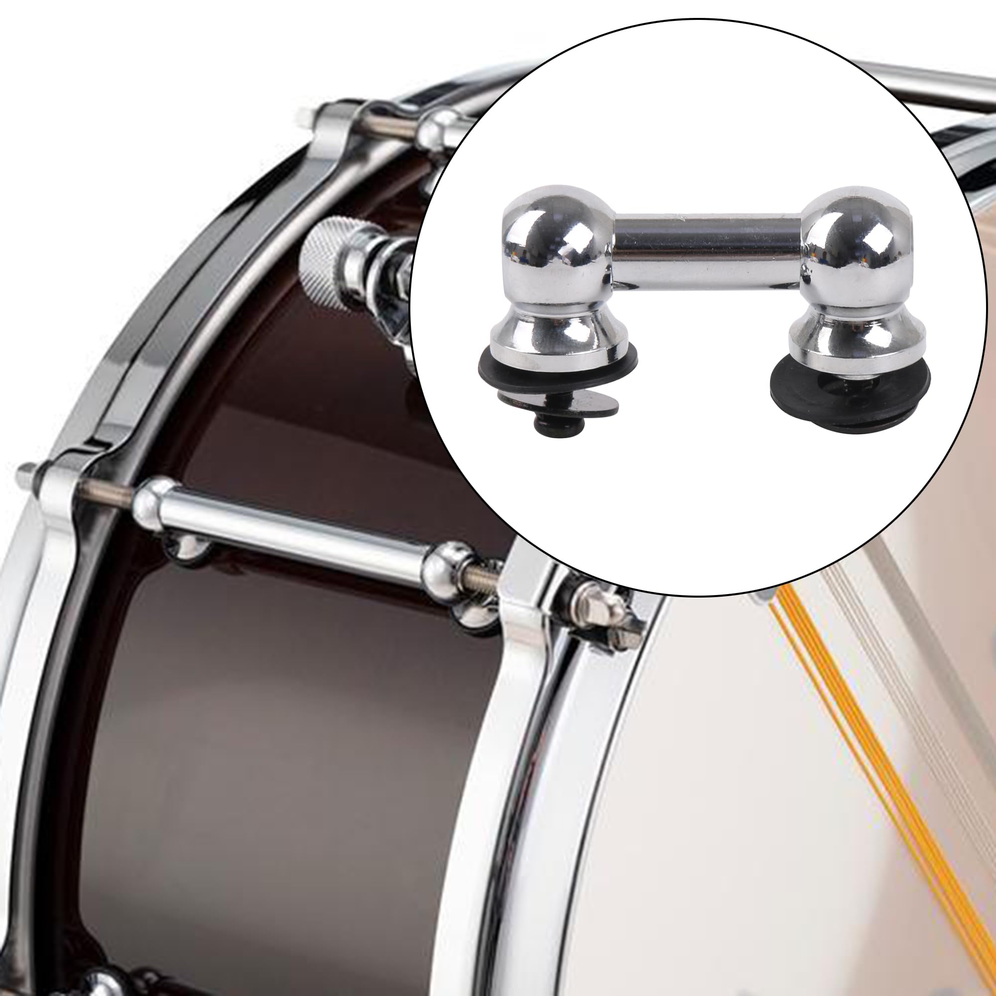 Yibuy Professional Metal Drum Lug Double End Set for Percussion 1" 38mm Silver 56x25mm, 56x25mm/2.2"x0.98" (LxH) - Image 3