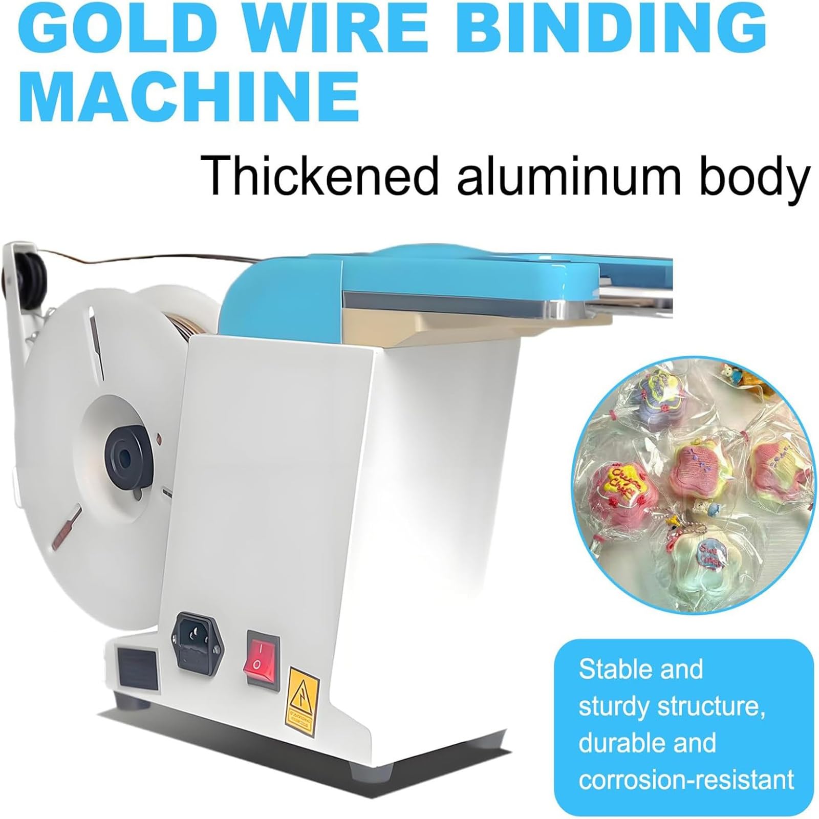 Macchina automatica di chiusura per sacchetti per imballaggi alimentari, efficiente sigillatrice Twist Tie con diametro del filo regolabile, ideale per supermercati e panetterie