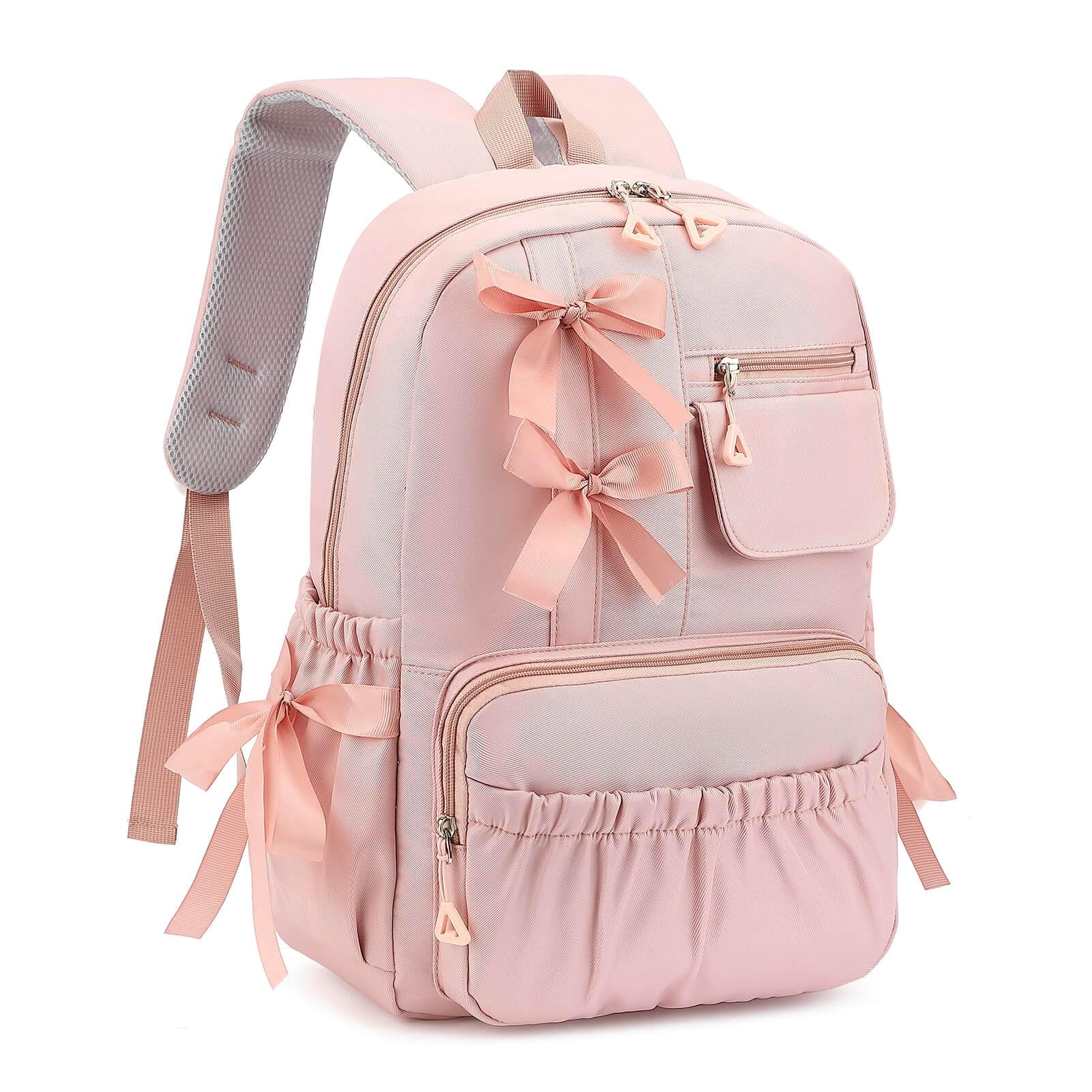 RTGNEI Kawaii Coquette Backpack with Bows for Teen Girls School Bookbag Aesthetic Dance Bag