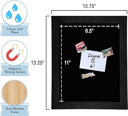 Miniatura 6 de TenXVI Designs Letrero magnético vertical y horizontal de 11 x 13 pulgadas y 8 marcadores de tiza líquida para encimera de cocina, mesas, bodas,