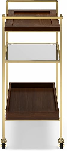 Miniatura 4 de SIMPLIHOME Jace - Carrito de bar 26 pulgadas coñac