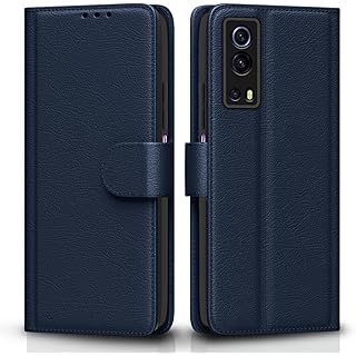 Pikkme Leather Wallet Case for Iqoo Z3 Blue 5G