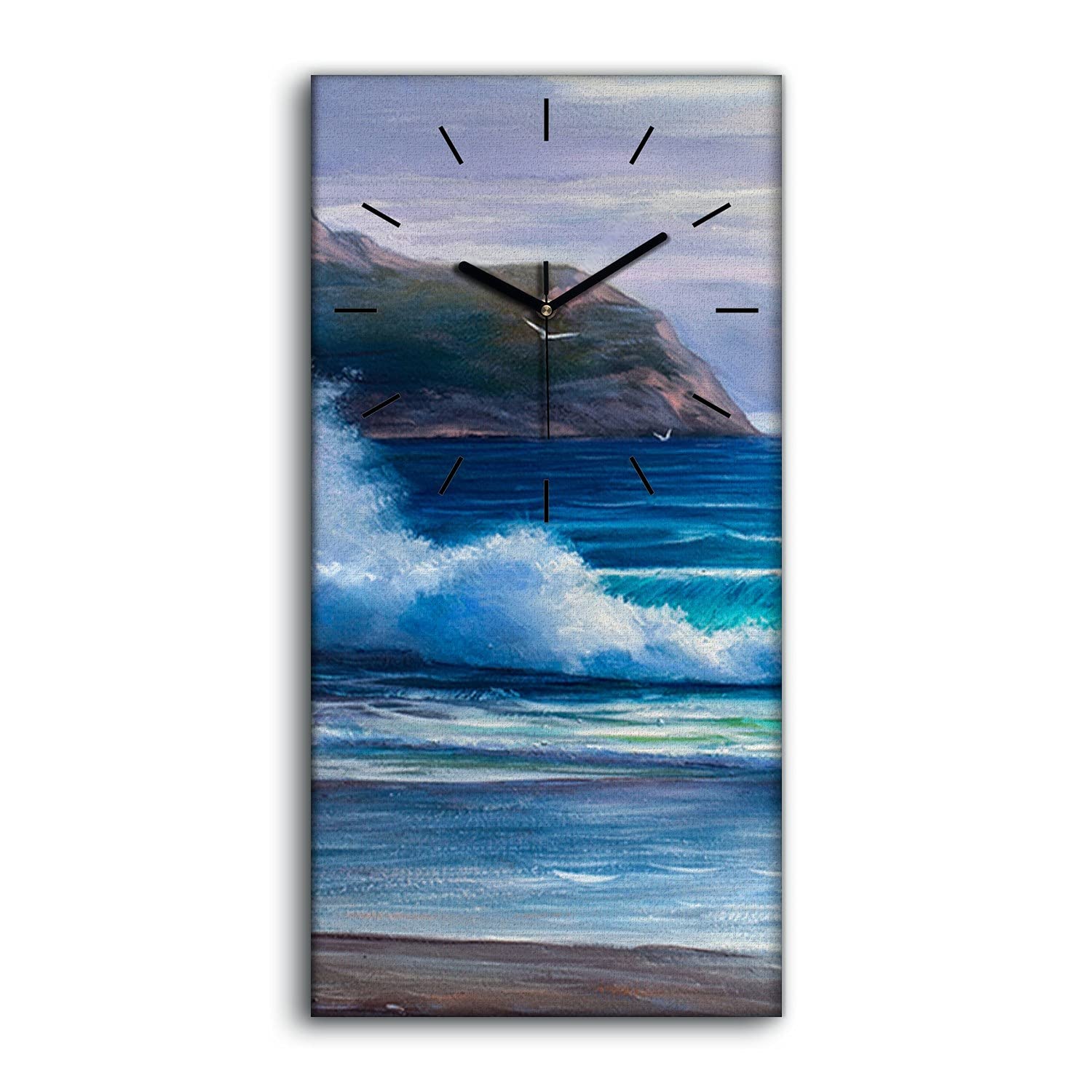 Horloge sur toile Coloray 30x60cm silencieuse pour retrouver le sommeil dans sa chambre
