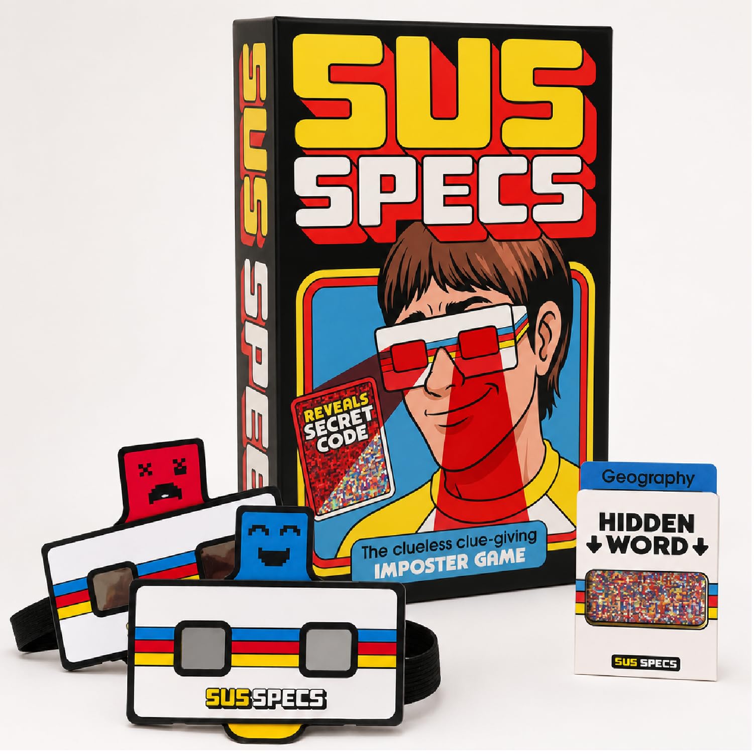 Lucky Egg Sus Specs - The Clueless Clue-Giving Imposter Game, Family Social Deduction Board Game, Ages 12+, 3-5 Players by Creators of Grab the Mic and Sorry What