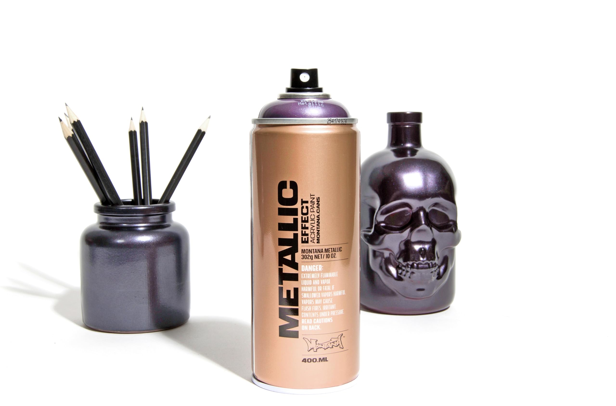 Montana Metallic Spray 400 ml – brylantowy lakier w sprayu do wielu powierzchni (Black Metallic EMC9000)