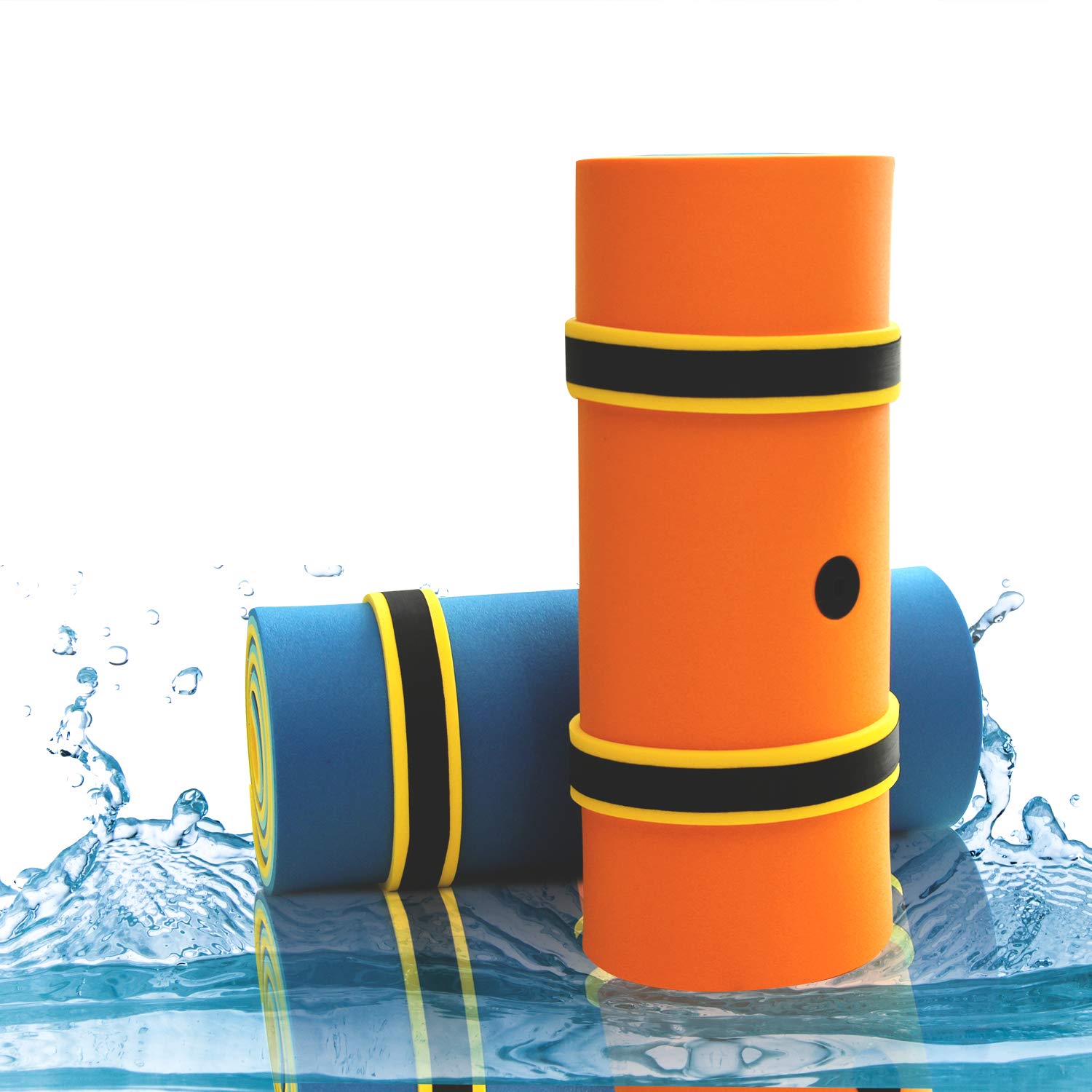 18FT * 6FT Super Sized Floating Mat for Water Recreation and Relaxing, Tear-Resistant XPE Foam, Bouncy and Durable Material Swimline Ultimate Super-Sized Floating Mattress, US Importer (Blue-Orange)