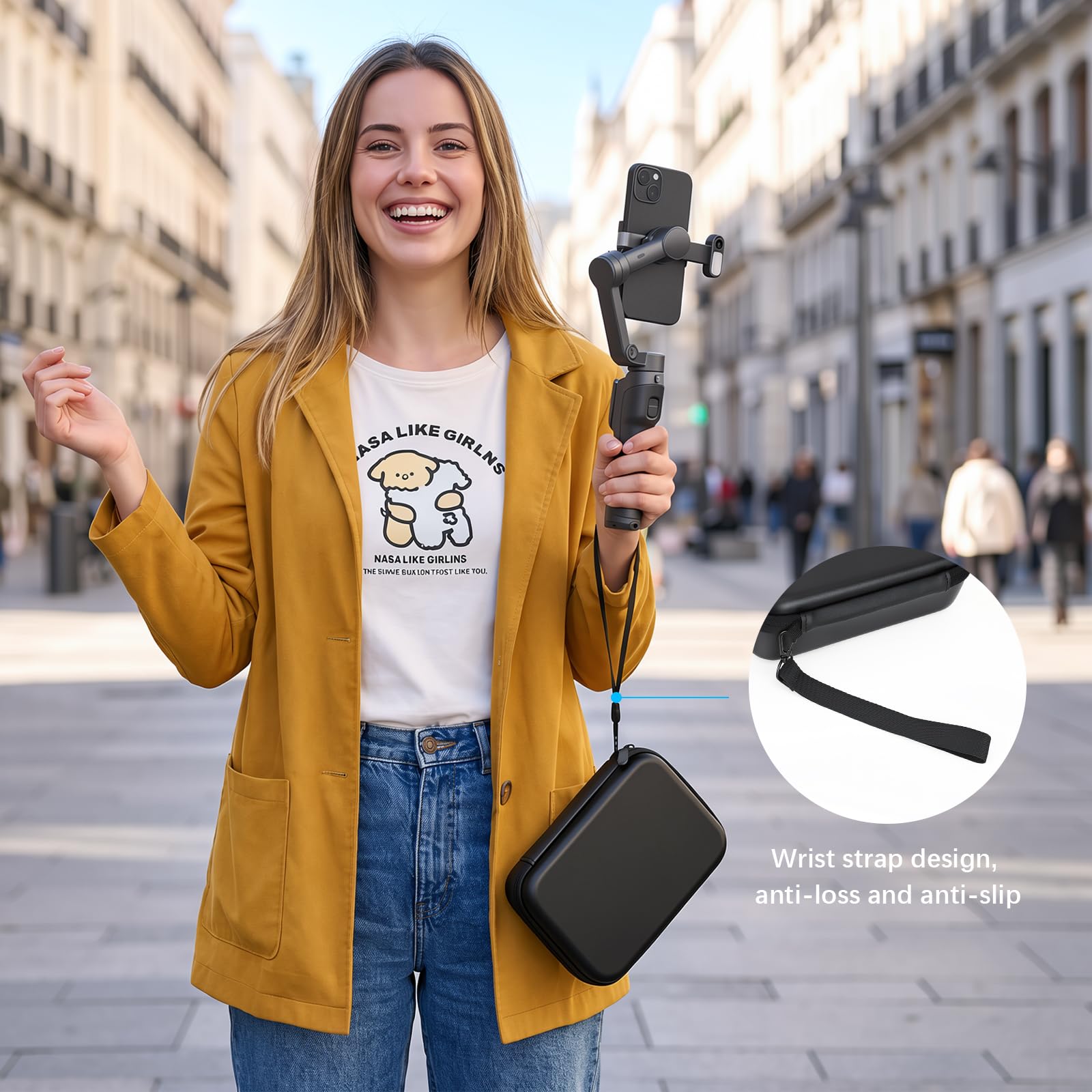 FPVtosky Etui do DJI Osmo Mobile 8P, wodoodporna przenośna torba na Osmo Mobile 8P i inne akcesoria [TYLKO OBUDOW]