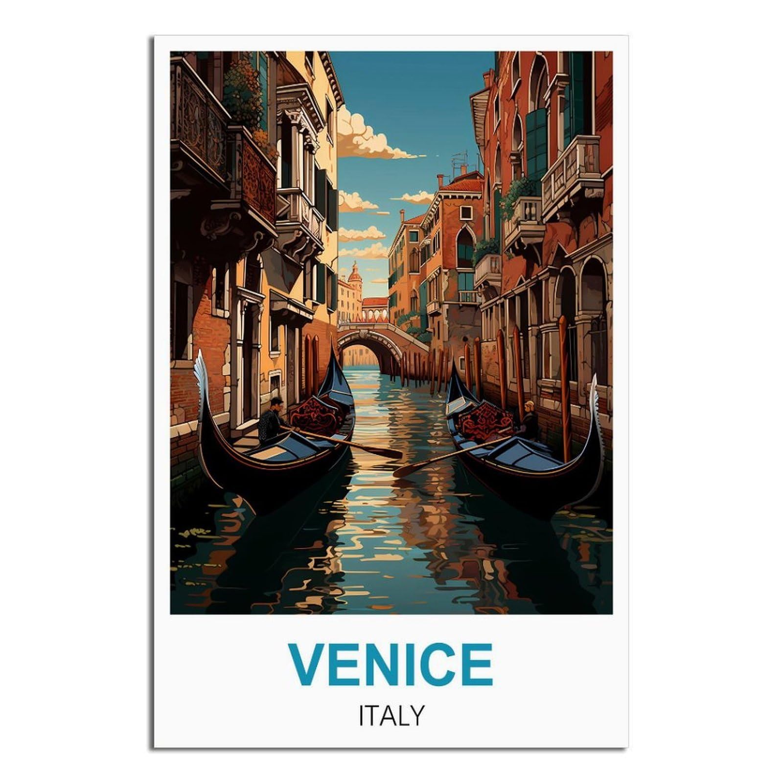 EZMLFA DIY Diamond Painting,Venice Italy Ship 5D Landscape Diamond Painting Kits for Adult, Gem Art Crystal Art Kits for Adults, for Home Wall 30x40cm
