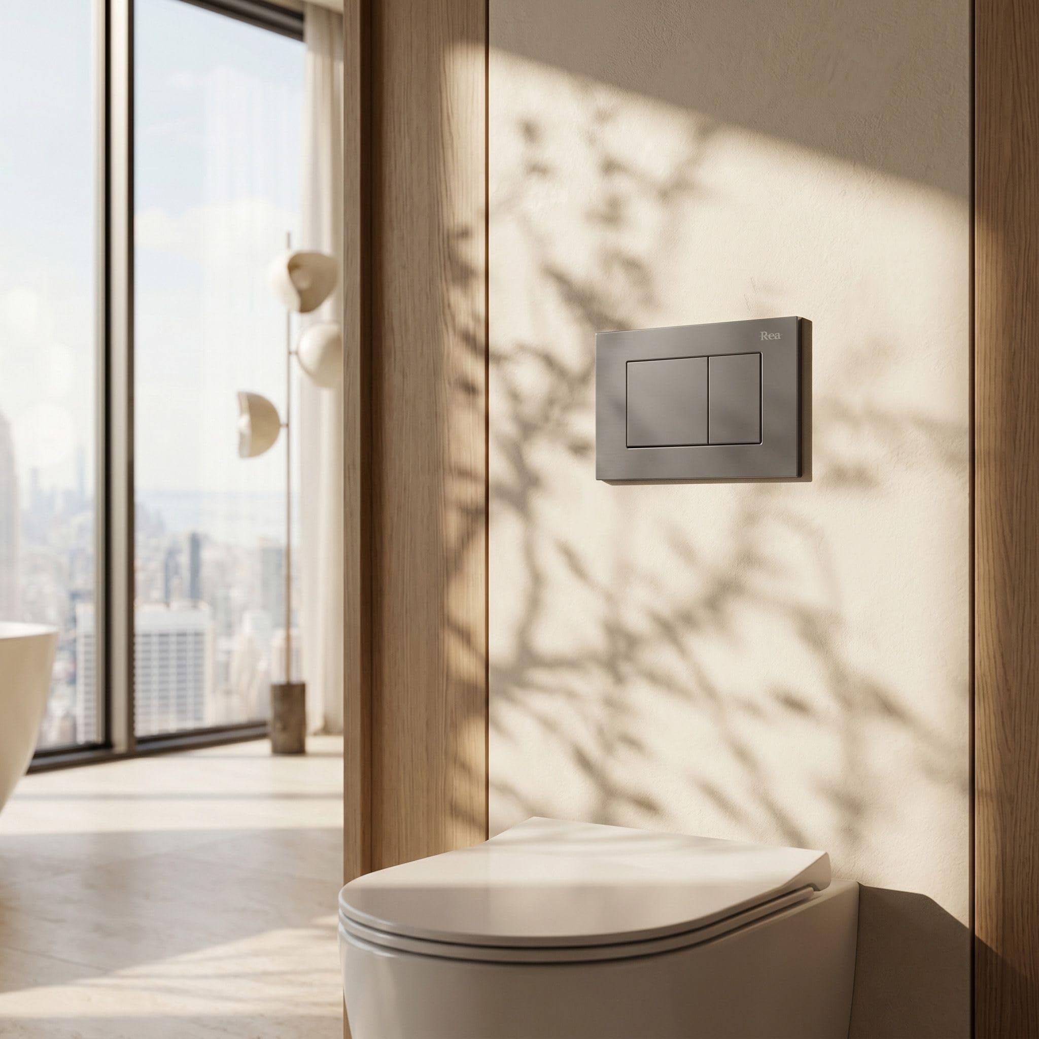 Rea - Stelaż Zestaw Podtynkowy K011a-q Do Mis Wc Z Przyciskiem J Tytan - 16x52,5x103,5 cm