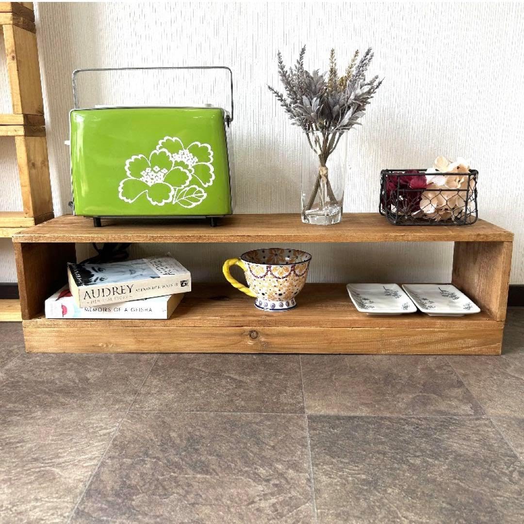 天然木 杉材のディスプレイラック 飾り方棚 調味料ラック 店舗陳列棚 店舗什器