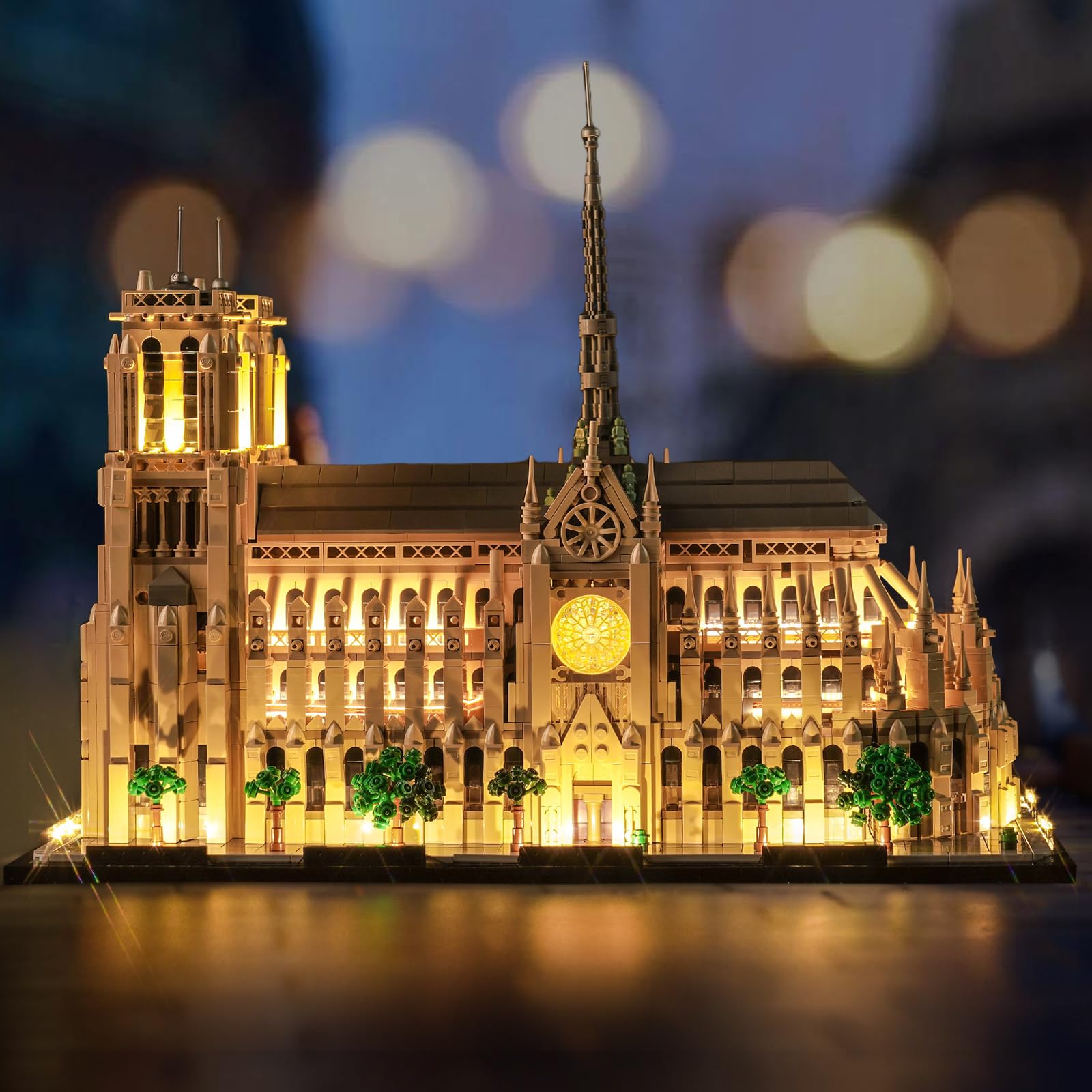 BrickBling LED Lighting Compatible with Lego Architecture Notre-Dame de Paris 21061, Compatible with Lego Notre Dame Cathedral, No Bricks Included (Classic Version Light)