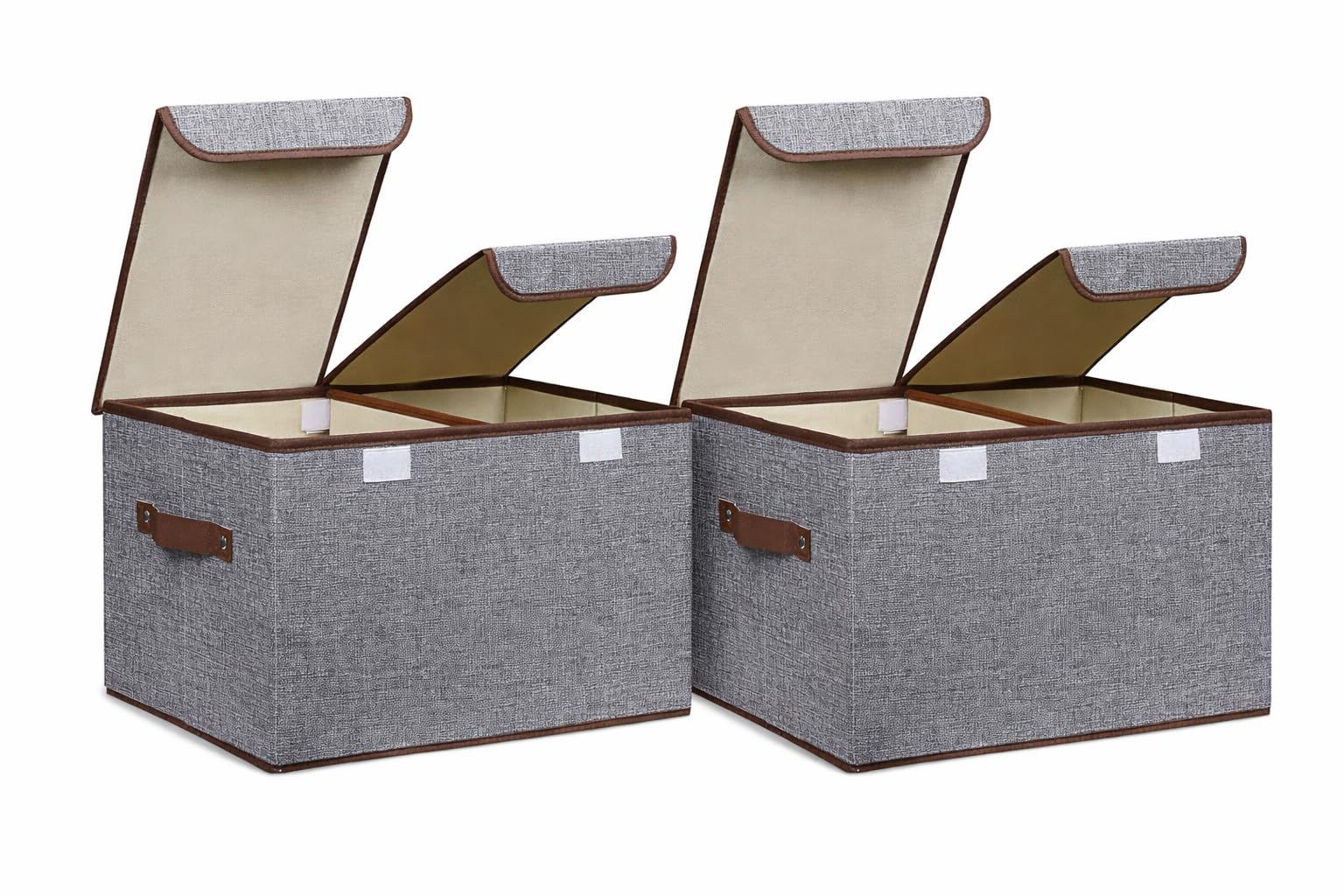 Storage Box for Clothes with lid, wardrobe organiser for clothes, innerwear, clothes organiser, foldable storage box for almirah,cupboards,books (37 Ltr, Set of 2)-image-33