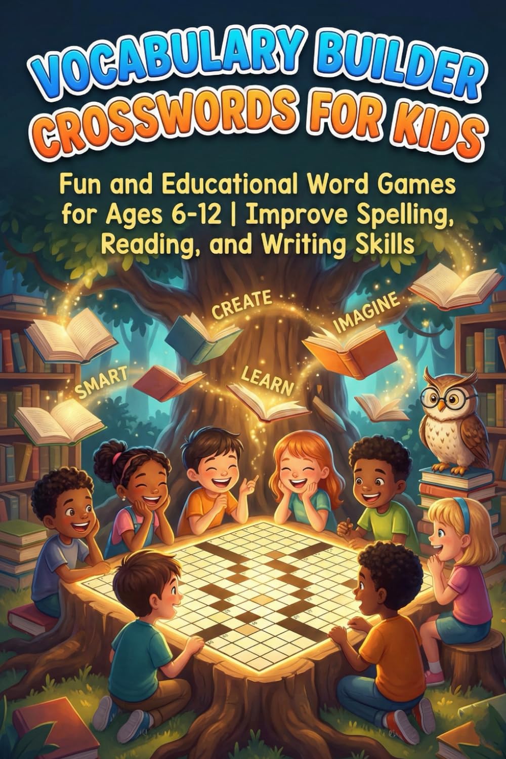 Vocabulary Builder Crosswords for Kids: Fun and Educational Word Games for Ages 6-12 | Improve Spelling, Reading, and Writing Skills