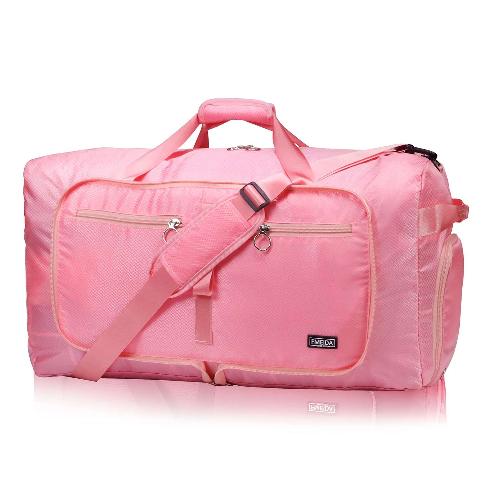 Fmeida 65L Borsone da Viaggio Unisex Adulto, Grande Borsone Palestra con Scomparto per Scarpe e Tracolla, Impermeabile Duffel Bag Borsa