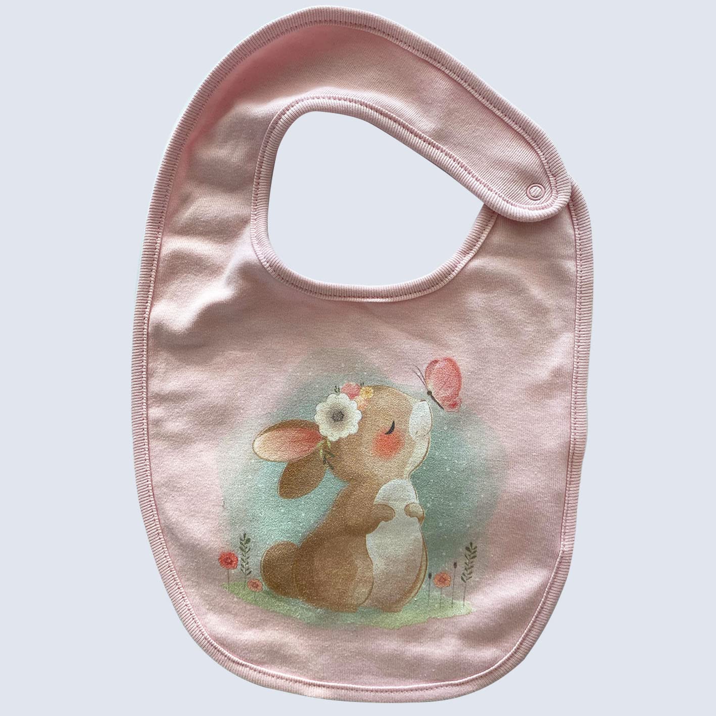 Bavaglino Personalizzato 100% Cotone Organico Certificato 34x23 Bianco