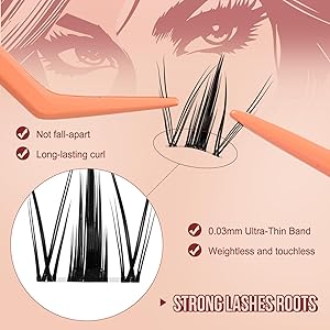 Higu clace Fairy-Lash-Clusters,144PCS Manga Lash-Clusters-Kit DIY Cluster Eyelash Extensions 10-18 mm, D Curl Lash Extension Kit with Lash Bond and Seal, Tweezers and Remover(Fairy-Kit-144pcs)