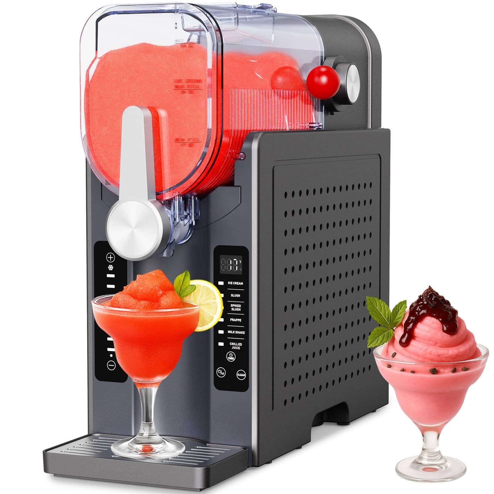 Máquina de granizados sin Hielo, Ideal para el hogar, Profesional para Preparar Bebidas heladas, con 6 programas preestablecidos, para Margaritas heladas, frappés, Batidos y Mucho más