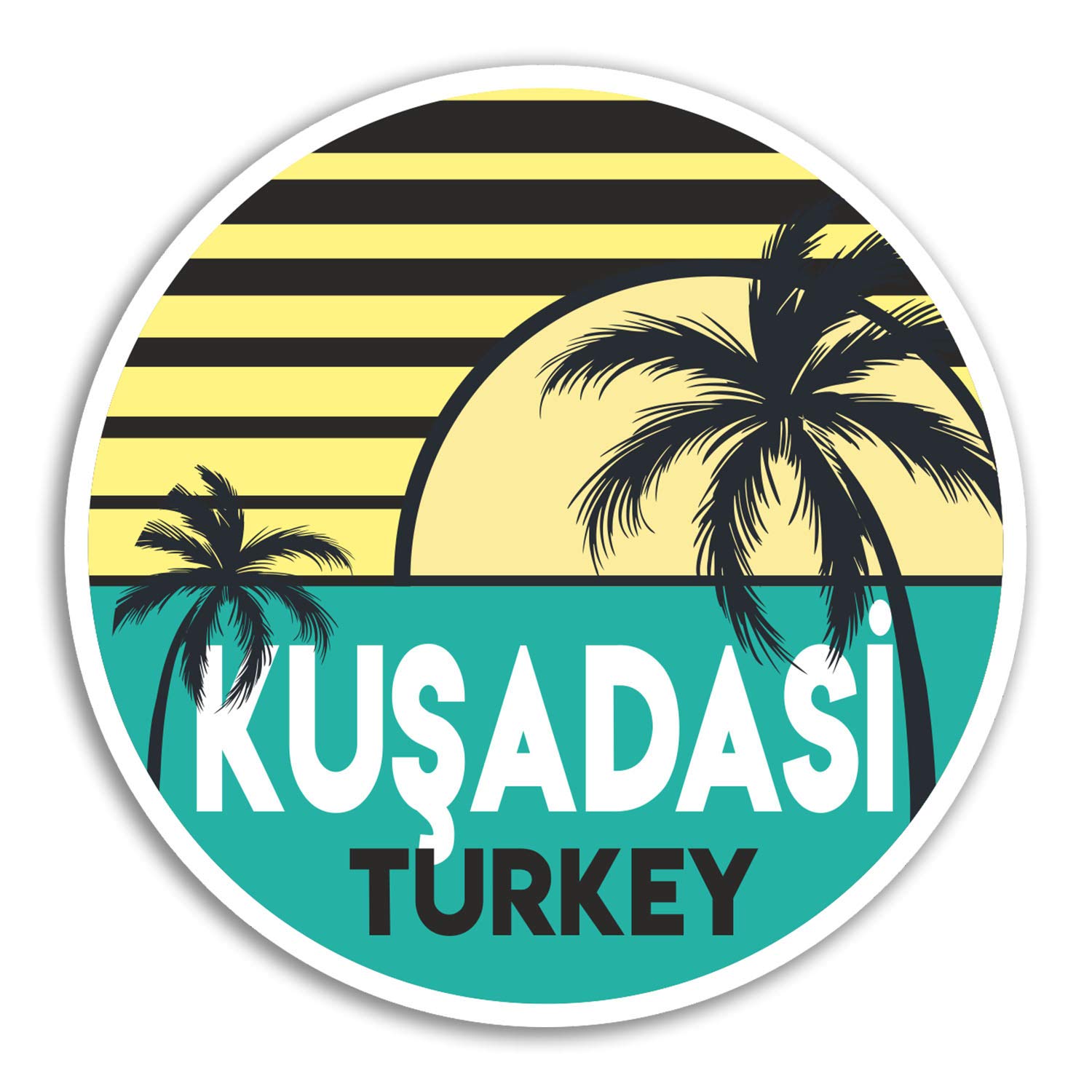 2 x 10cm Kusadasi Turkey Vinyl Stickers - Travel Sticker Laptop Luggage #18534 (10cm Wide)