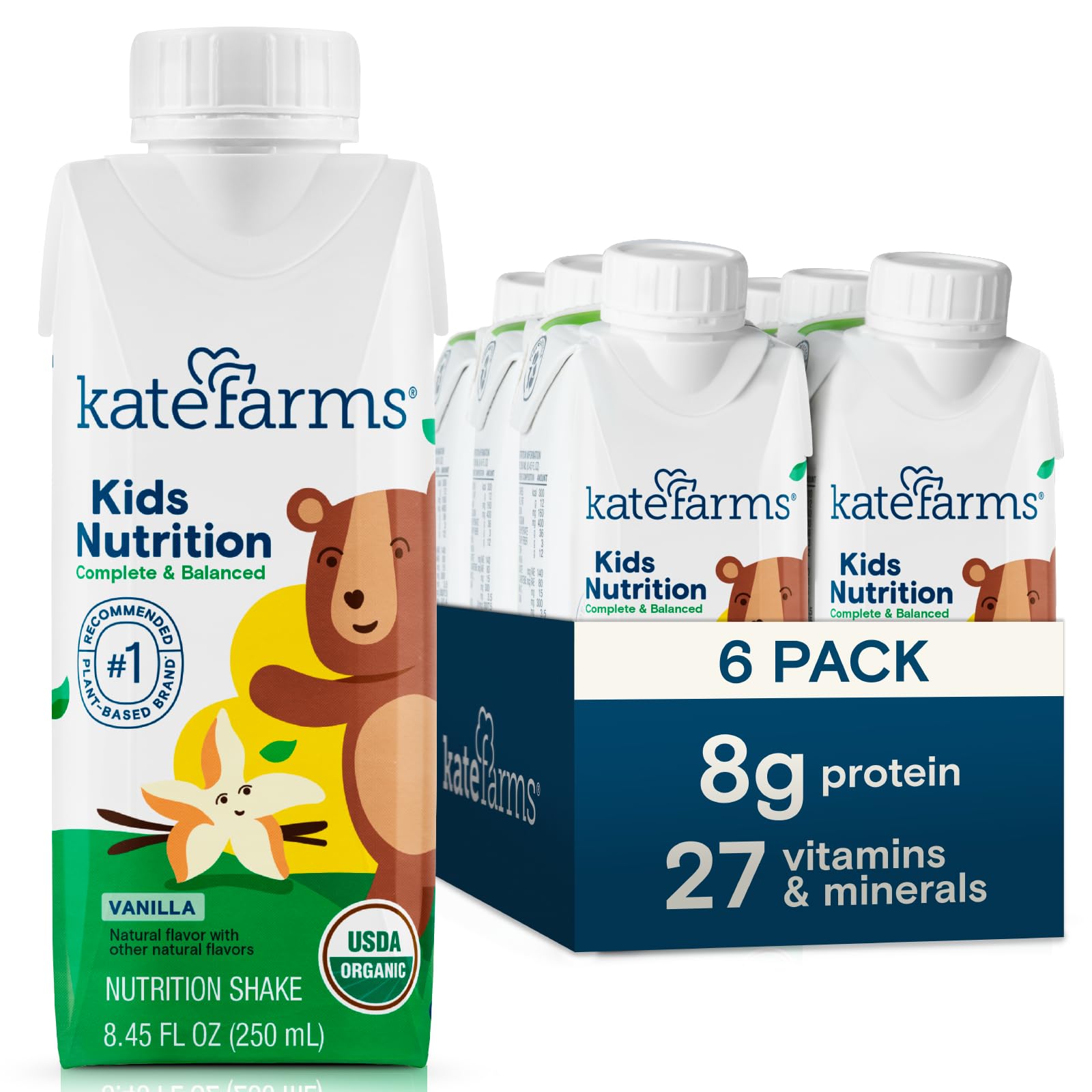 Kate Farms Organic Kids Nutrition Vanilla Shake