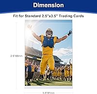 Vista 3 de 100 piezas de fundas blandas para tarjetas de intercambio, fundas de carga superior para tarjetas estándar de 2.5" X 3.5", protector de tarjeta