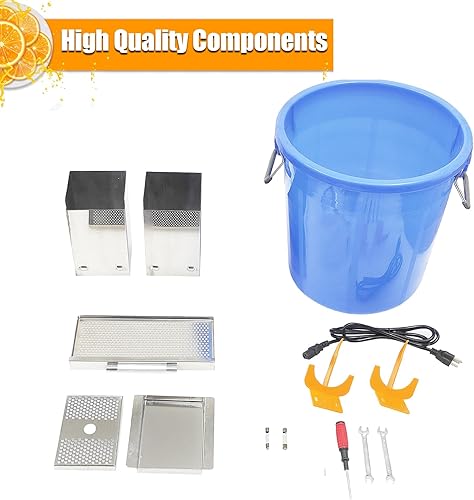 Miniatura 7 de Exprimidor de naranja comercial, máquina extractora automática de jugo de limón naranja 110 V 120 W, máquina exprimidora vertical de cítricos y