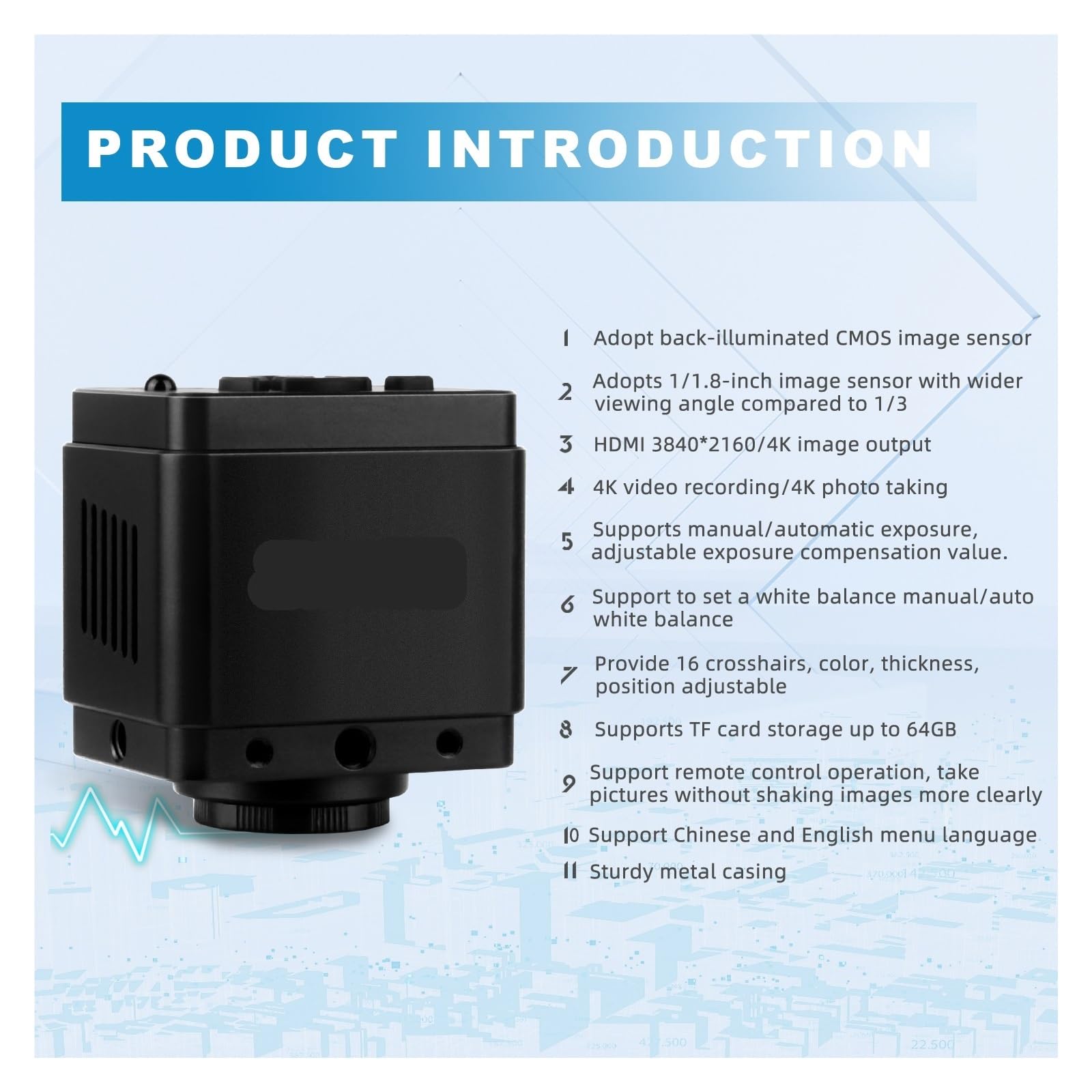 Cámara de videomicroscopio Digital electrónico Industrial 4K de 48 MP, HD 1080P, 60 FPS, con Sensor Imx678 de 1/1,8"(A IMX678 Camera)
