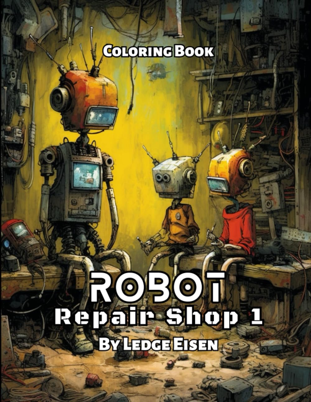 Robot Repair Shop Volume 1 Coloring Book