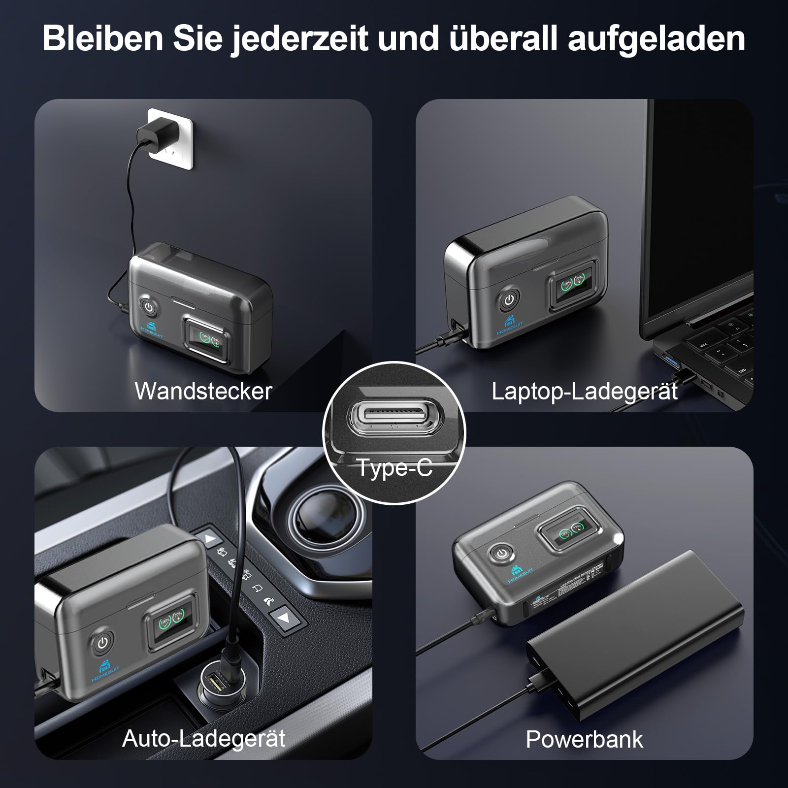 Homesuit NB-13L Akku 1700mAh & Dual Ladegerät für Canon PowerShot G5X, G5X Mark II, G7X, G7X Mark II, G7 X Mark III, SX720 HS, SX730 HS, SX740 HS, SX620 HS, G1X Mark III, G9X, G9X Mark II (2er-Pack)