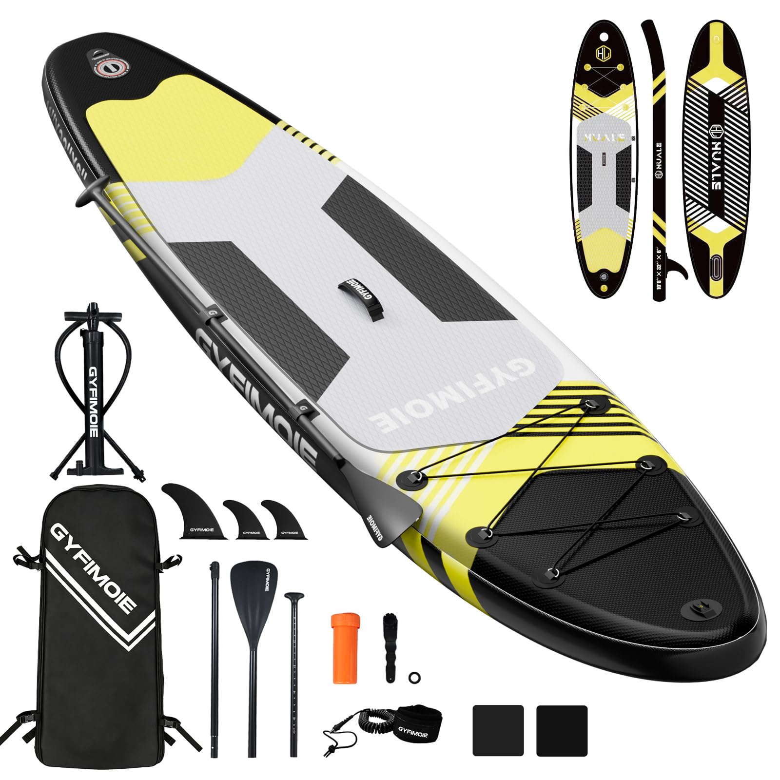 335cm Stand Up Paddle Board with All Accessories Kits, Premium Inflatable SUP Paddleboard with Hand Pump, Backpack, Non-Slip Deck for Adults & Youth of All Levels (Polar Flash)