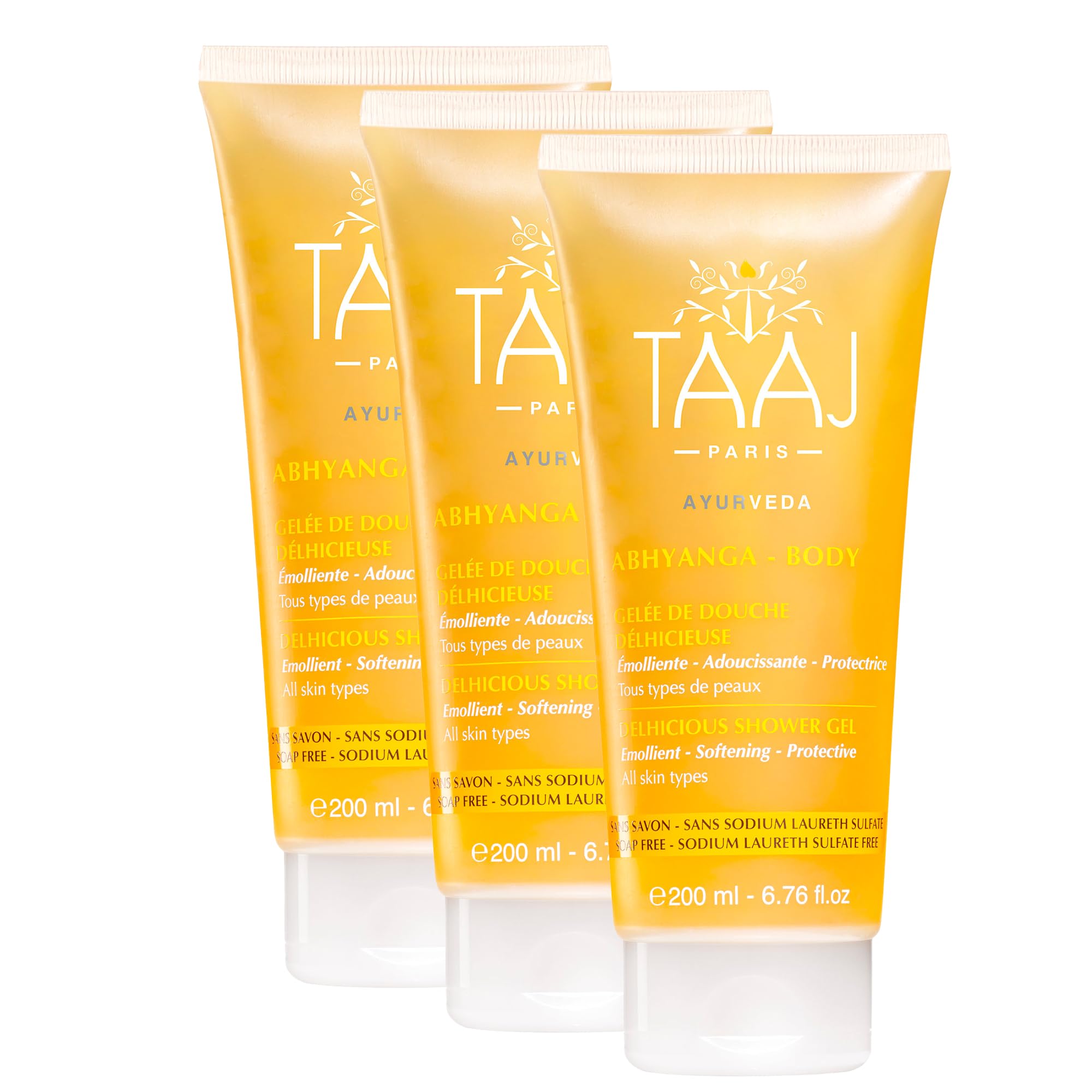 TAAJ, Delhicious Shower Jelly, 200 ml (Pack of 3)