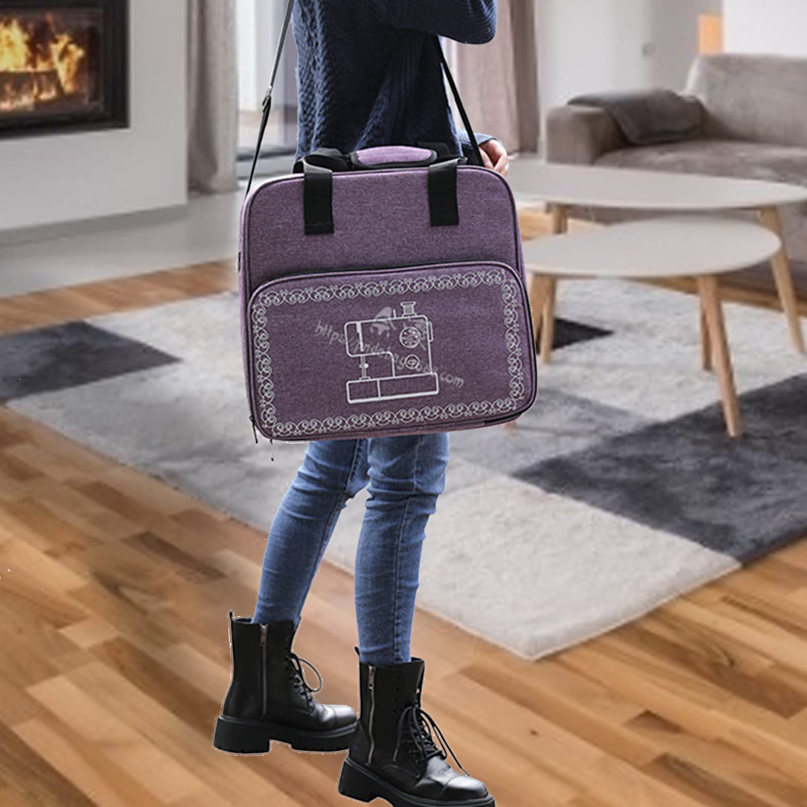 Poetryer Bolsa Transportadora Universal para Máquina de Coser con Apertura Superior Ancha