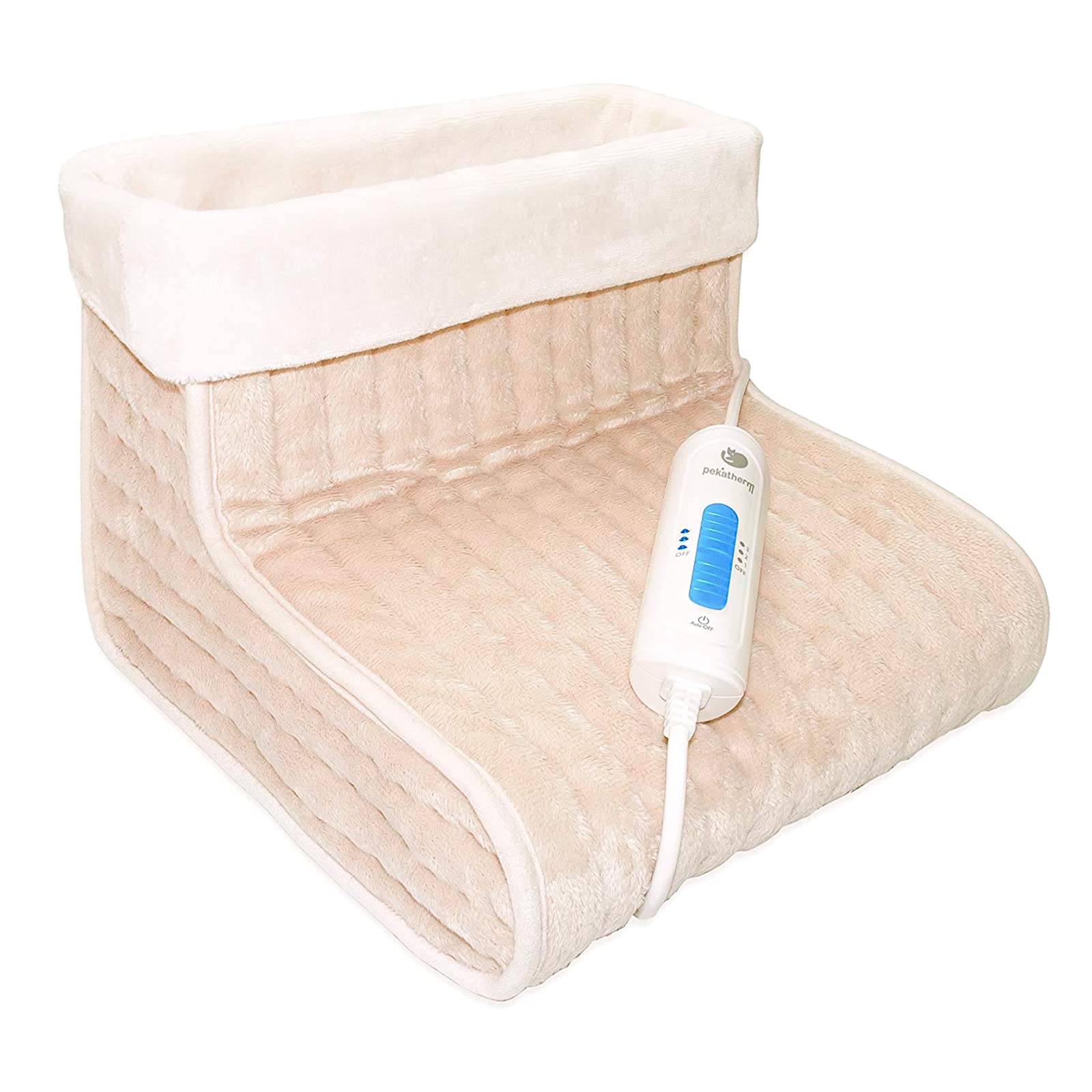 Pekatherm | Chauffe-pied avec Chaussette Amovible | Taille 27 x 30 x 23 cm | Puissance 100 W y 3 Niveaux de Température | Appareil de chauffage pour les pieds | En Polyester | Pekatherm F55