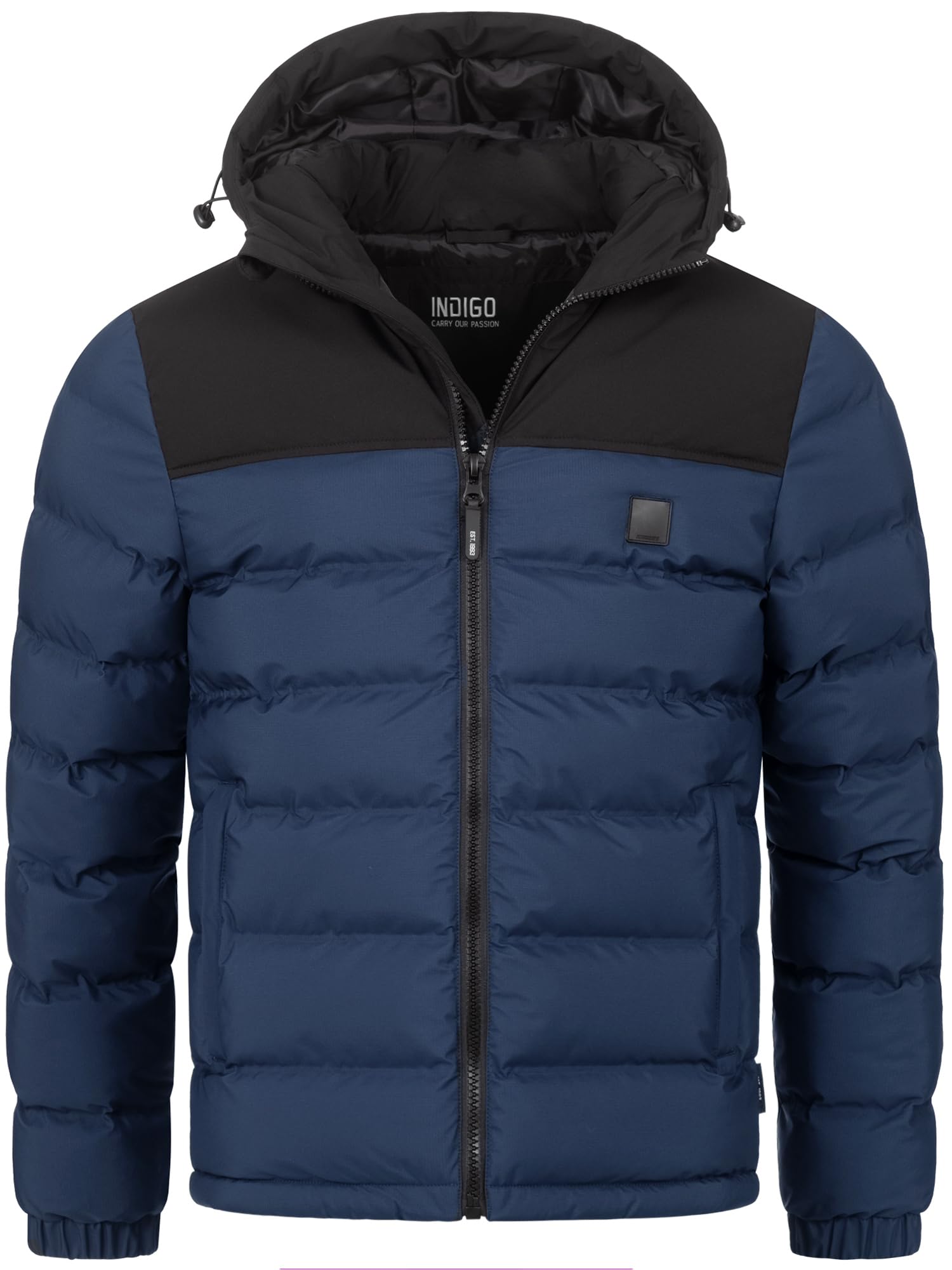 Indicode Herren Eberhardy Steppjacke – Daunenlook, Winter-/Übergangsjacke in Navy