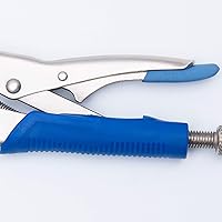 Vista 4 de DRAGONITE Alicates para tubos de soldadura de 10 pulgadas, abrazadera C de bloqueo con almohadillas en V ajustables grandes, liberación rápida