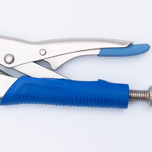 Miniatura 4 de DRAGONITE Alicates para tubos de soldadura de 10 pulgadas, abrazadera C de bloqueo con almohadillas en V ajustables grandes, liberación rápida y