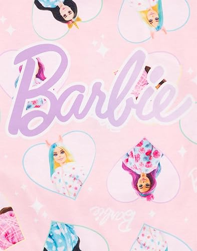 Miniatura 6 de Barbie Pijama para niñas Camisón rosa de manga corta para niños Camisón gráfico estampado de unicornio y muñeca de moda