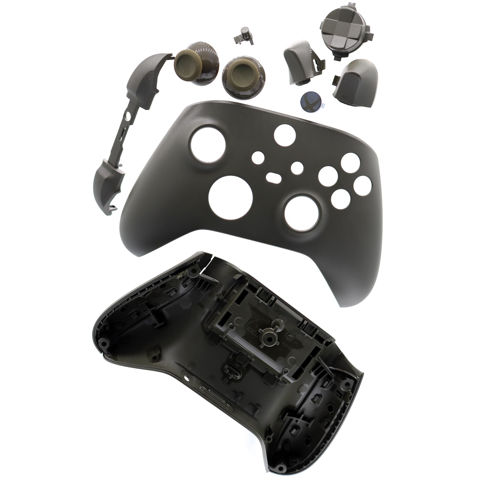 Deal4GO - Kit de carcasa 14 en 1 con gatillo, parachoques de repuesto para mando inalámbrico Xbox Series X|S (camuflaje verde)