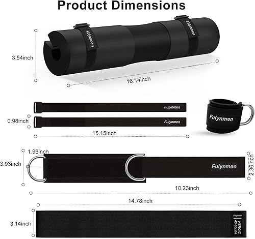 Miniatura 9 de Juego de almohadillas de barra de 289 piezas, almohadilla de empuje de cadera, almohadilla para sentadillas, accesorios de gimnasio para mujeres con