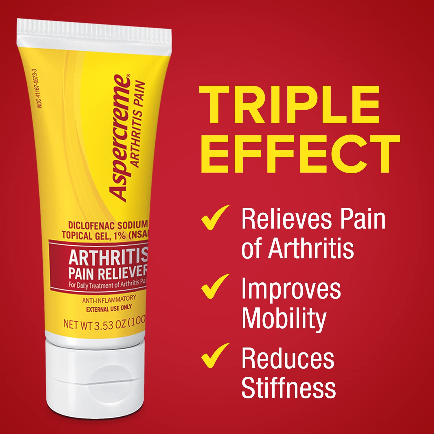 Aspercreme Arthritis Pain Relief Gel 100g, Prescription Strength Non