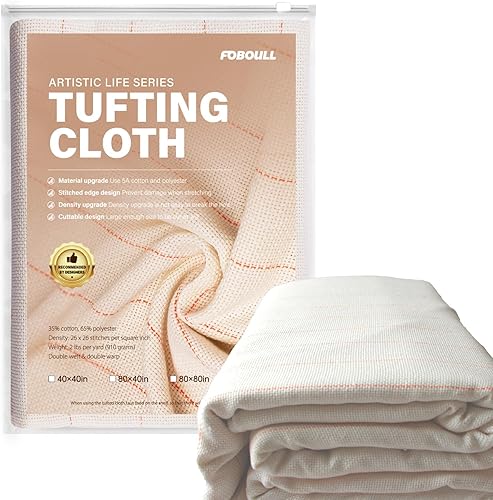 Paño grande de acolchado primario overlocking de 40 x 40 pulgadas para alfombras con líneas marcadas, tela Monks para aguja de punzón para la