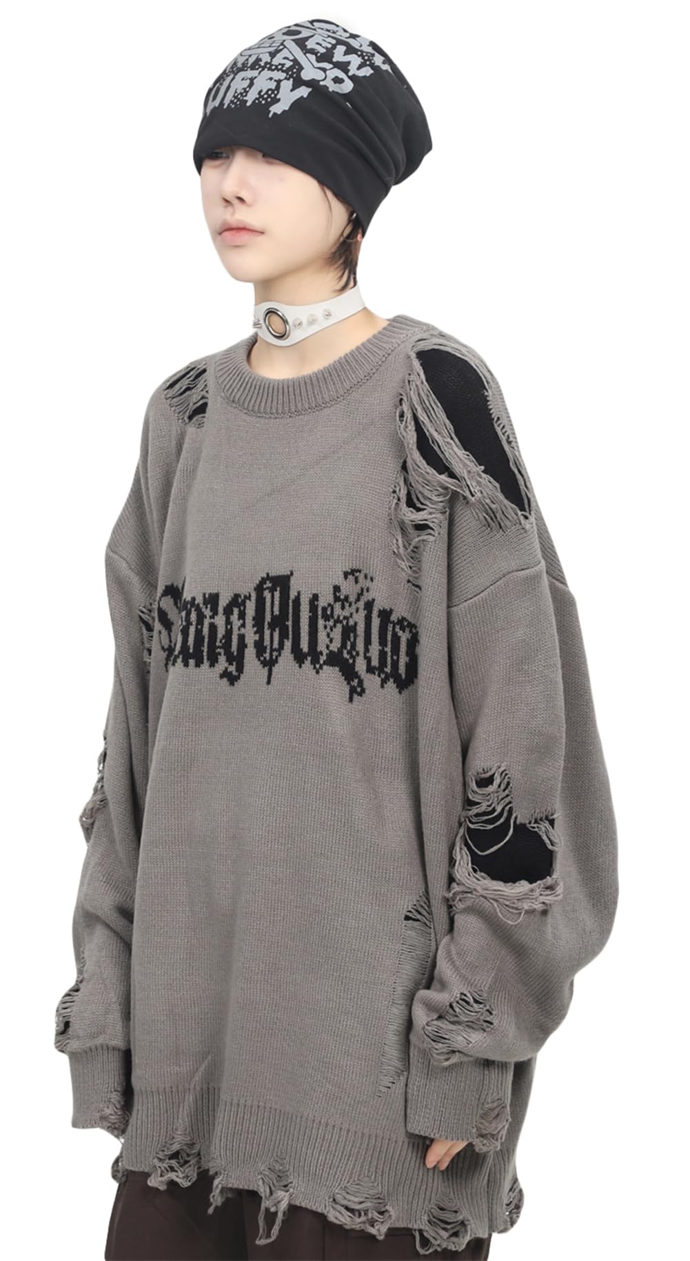 【希少デザイン】ネイバーフッド　ダメージ加工　ニット　セーター　L Amazon | [WANSHIX] レディース ニットセーター 長袖 v系