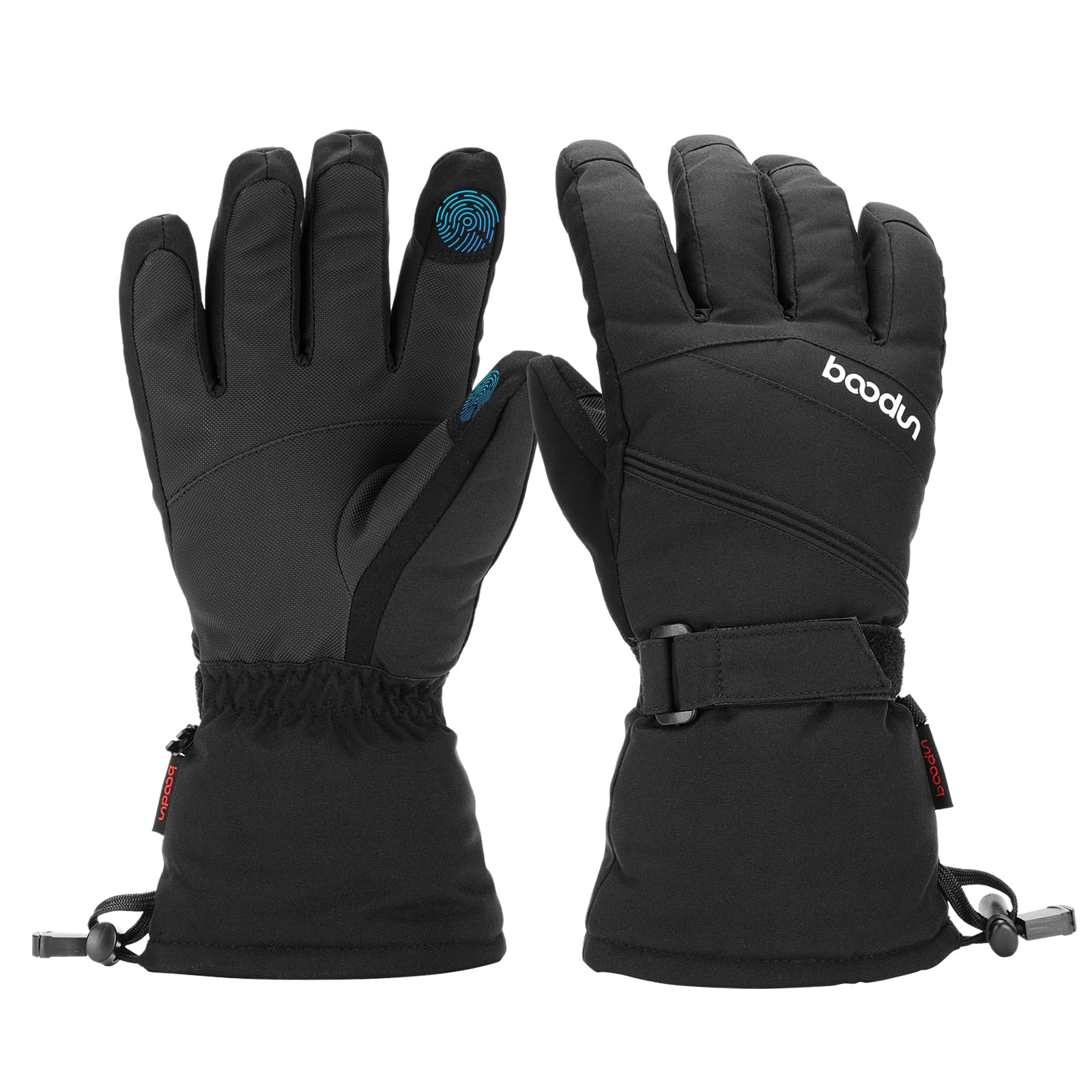 Guanti da sci da uomo invernali impermeabili caldi guanti touch screen per uomo donna ideali per bicicletta, equitazione, corsa, escursionismo