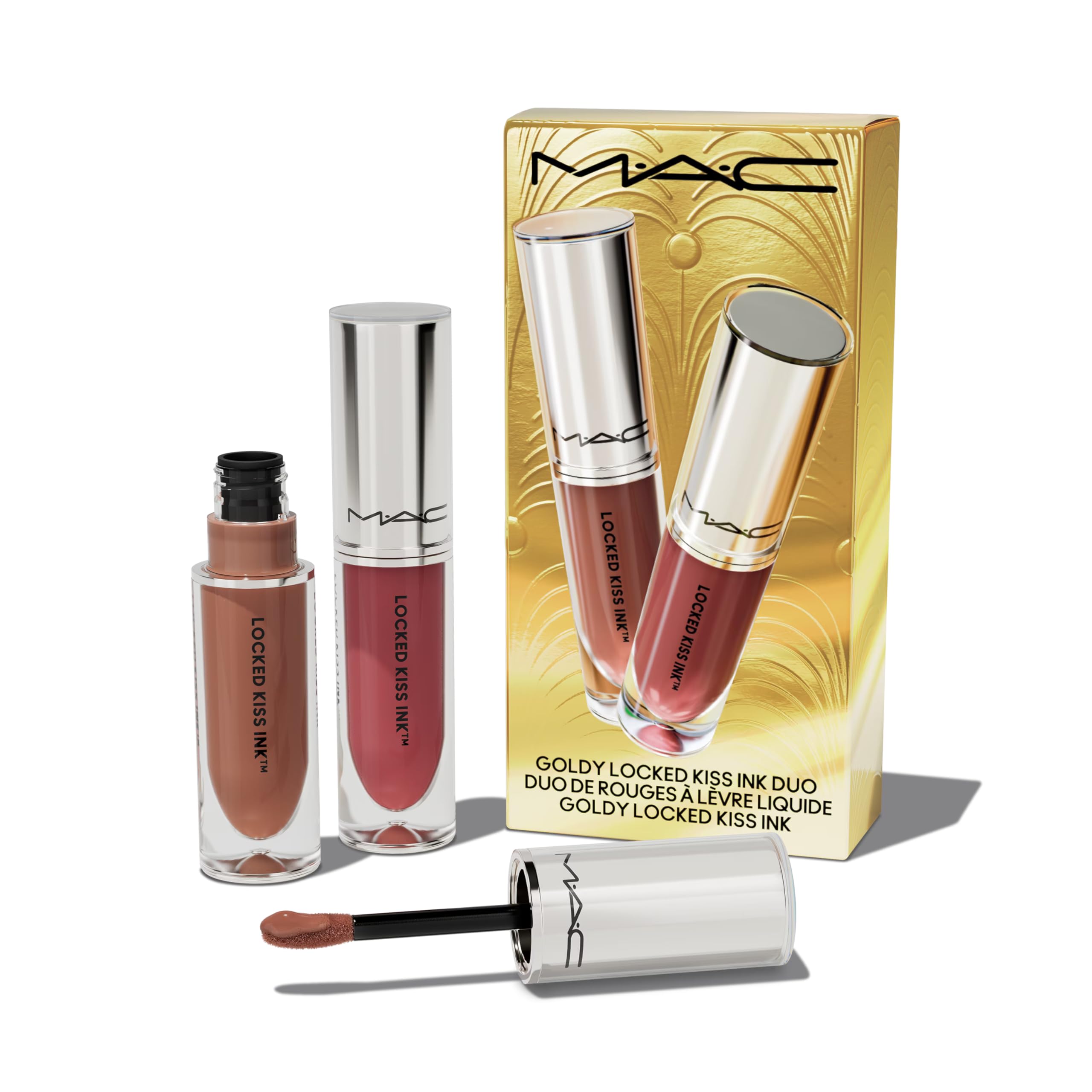Amazon.com : MAC Goldy Locked Kiss Ink Duo, 2 Piece Set : Beauty